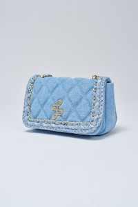 MALA ACOLCHOADA EM DENIM