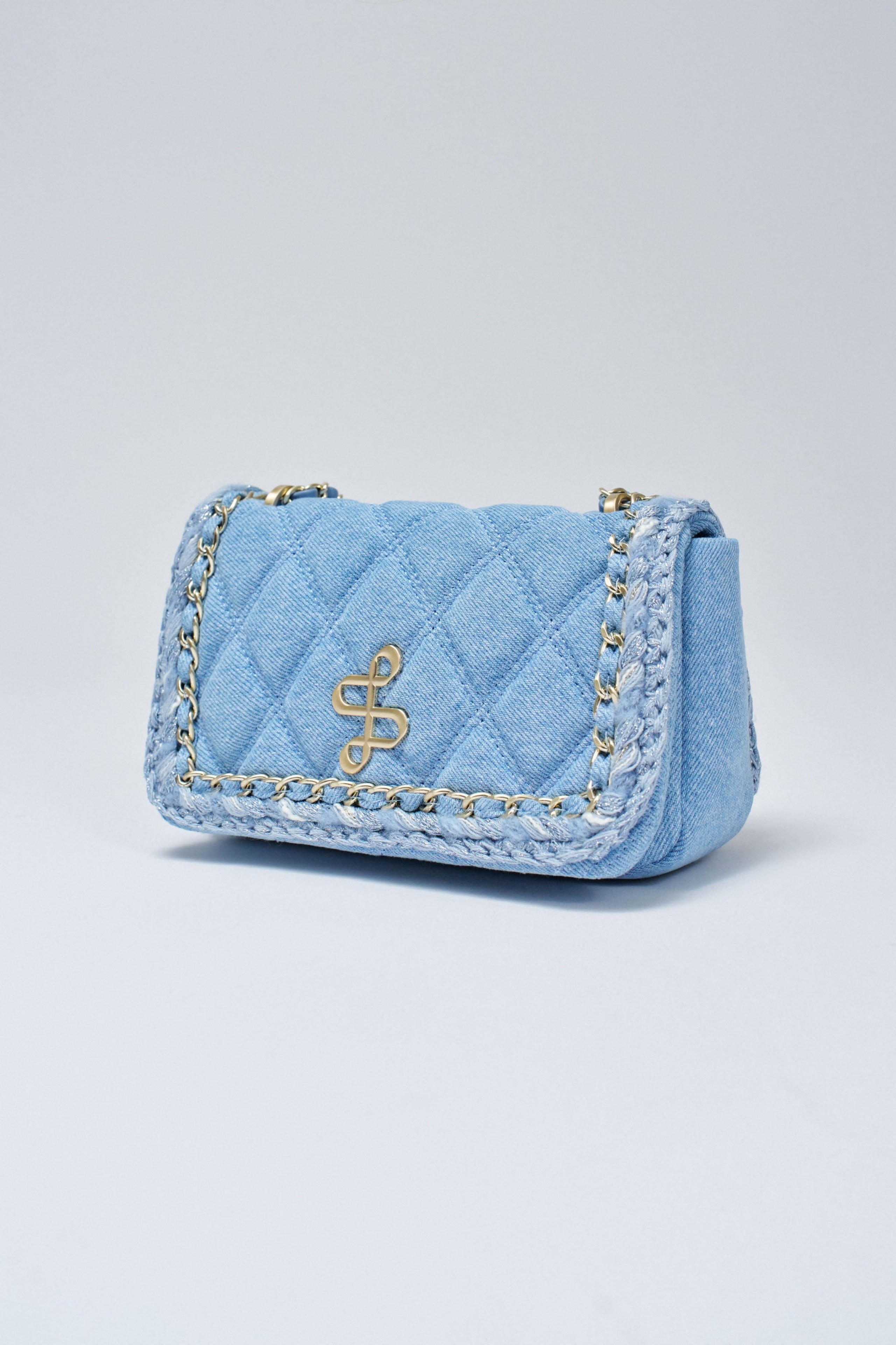 MALA ACOLCHOADA EM DENIM