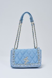 MALA ACOLCHOADA EM DENIM