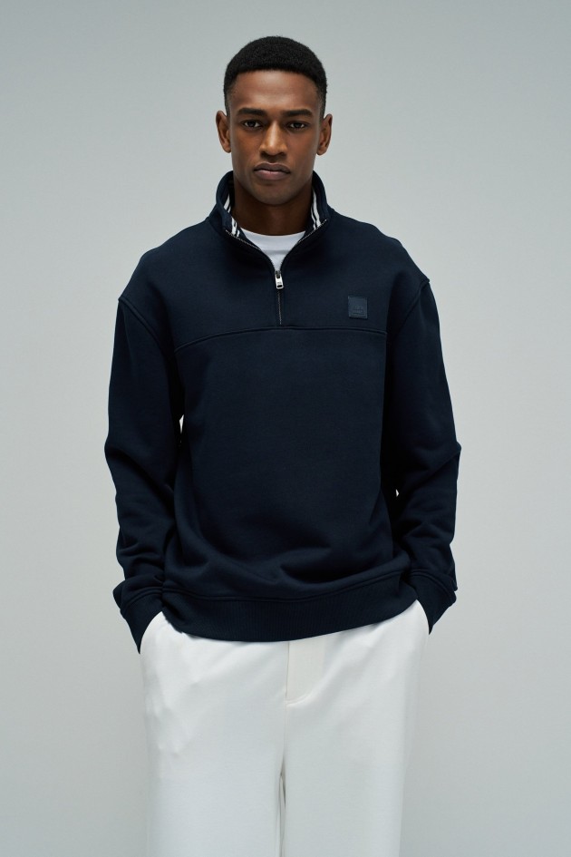 SWEATSHIRT AVEC MI-FERMETURE