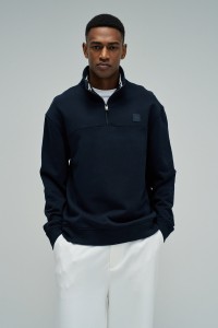 SWEATSHIRT MIT HALBEN REISSVERSCHLUSS