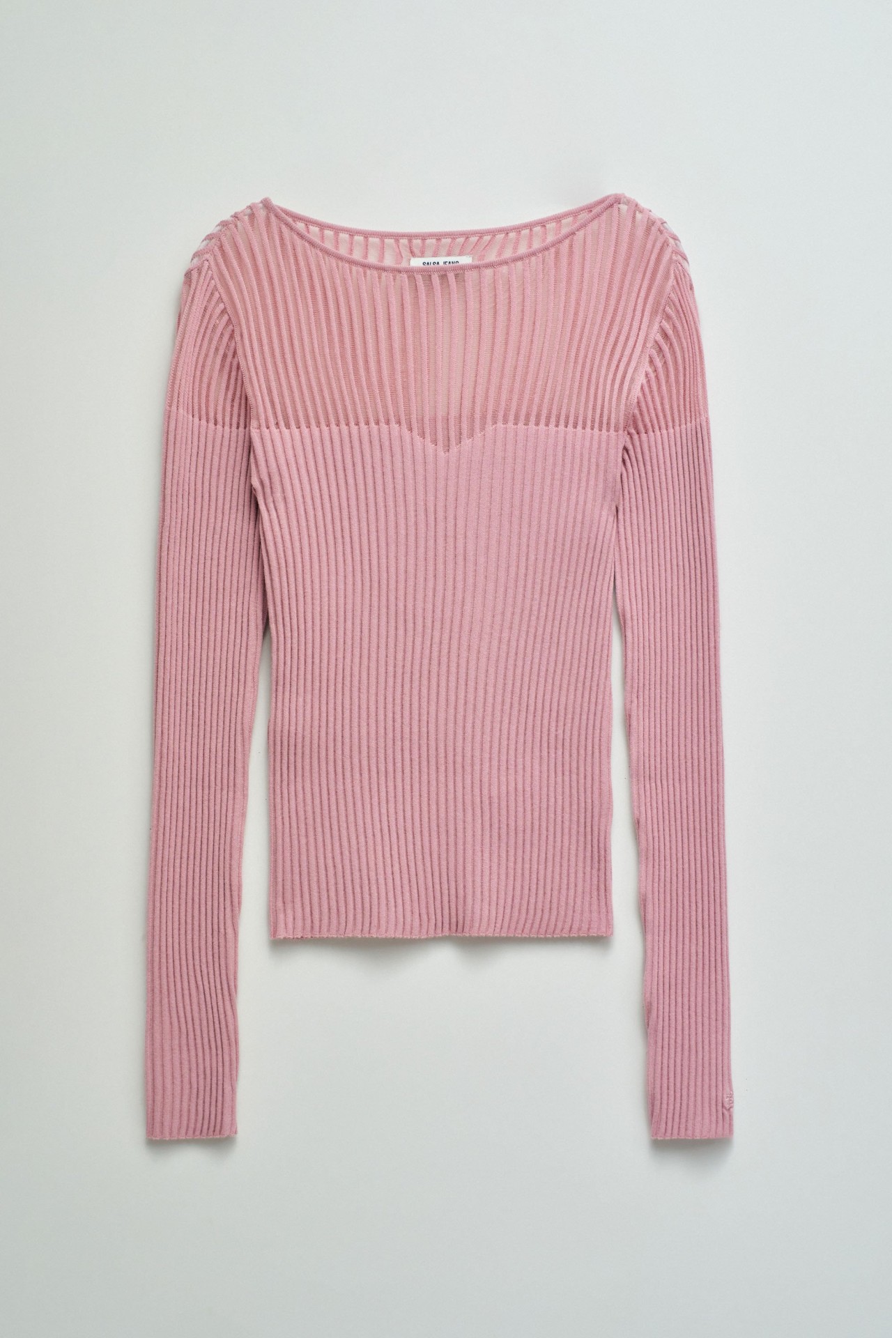 CAMISOLA CANELADA COM TRANSPAR�NCIA