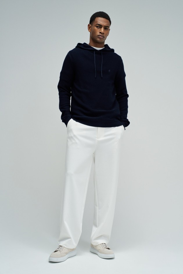 HOODIE EN MAILLE TEXTURÉE