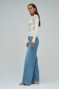 CAMISOLA CANELADA COM TRANSPAR�NCIA