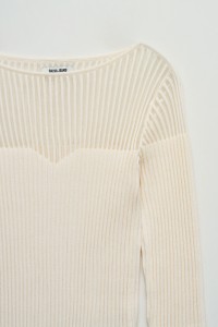 CAMISOLA CANELADA COM TRANSPAR�NCIA