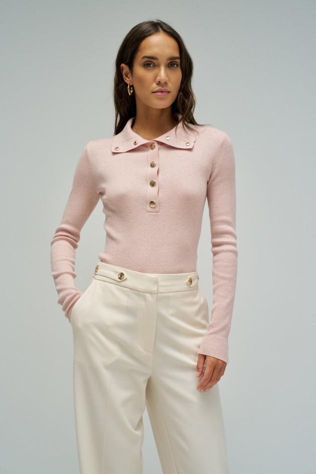 POLO WITH GOLD BUTTONS