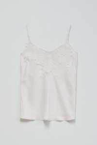 TOP SATINADO CON ENCAJE