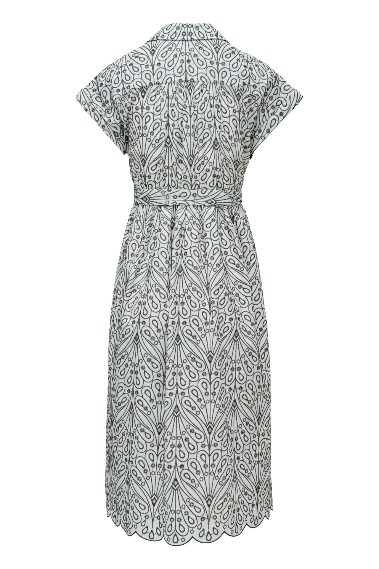 OUTLET MIDI DRESS EMBR, LIGHT BEIGE, XXL