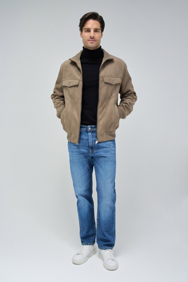 BOMBER JACKET IN SUEDE