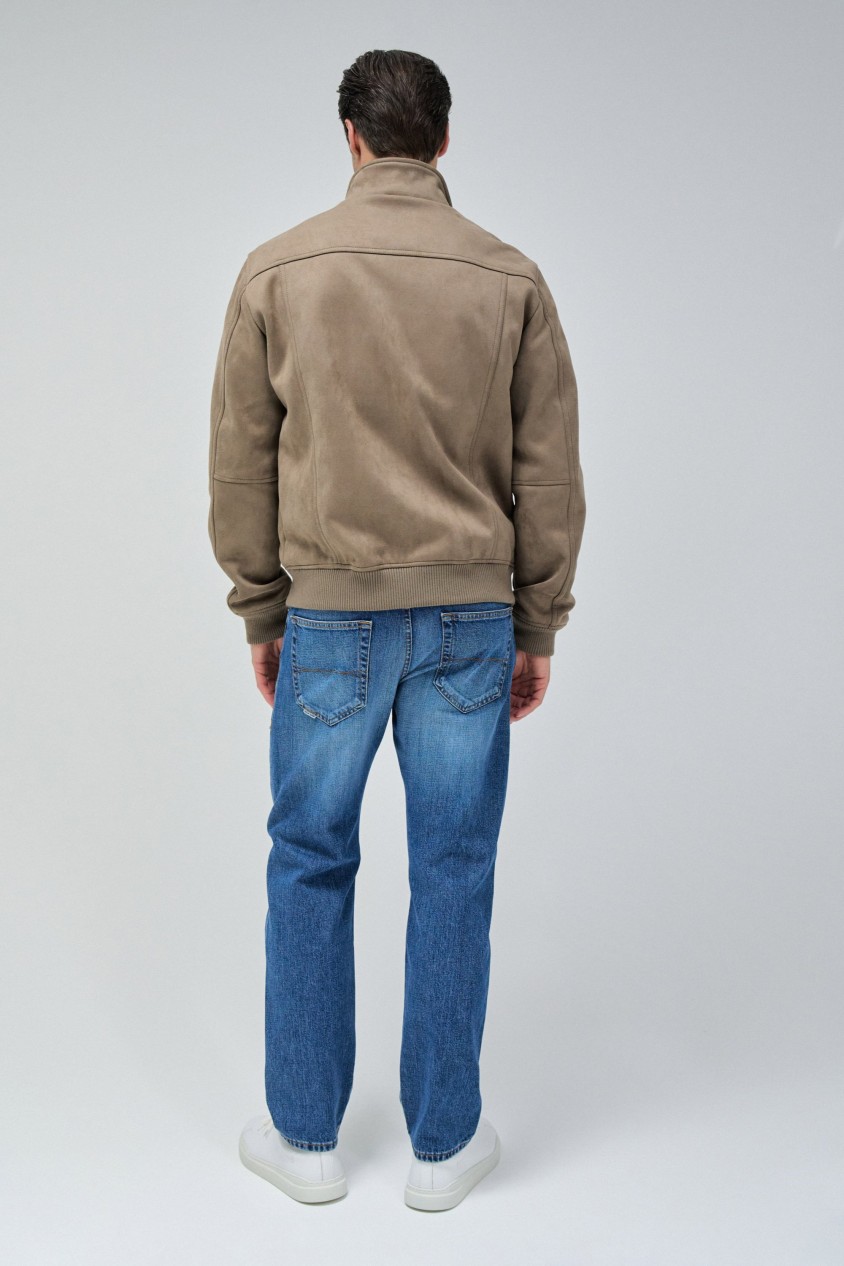 CASACO BOMBER EM SUEDE
