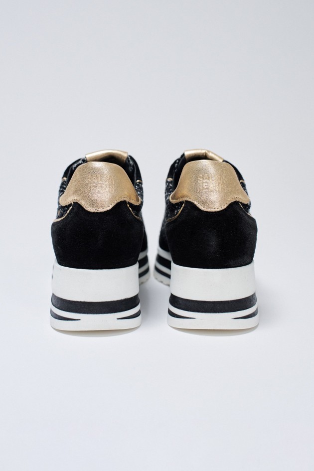 LEATHER PLATFORM TRAINERS