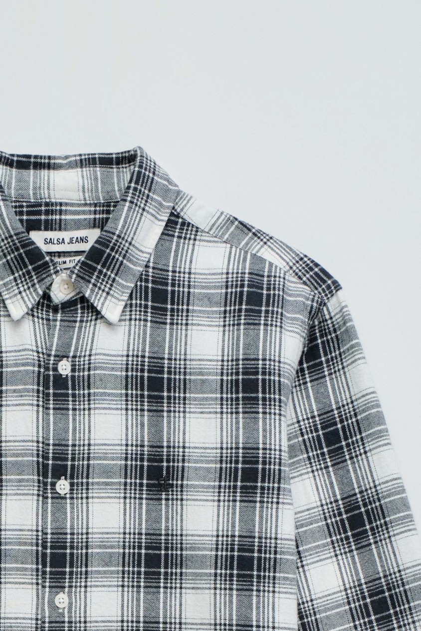 BLUSE MIT KARIERTEM MUSTER