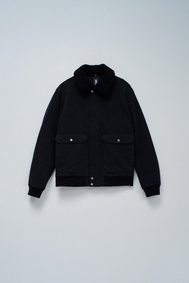 BOMBER JACKET WITH FUR COLLAR