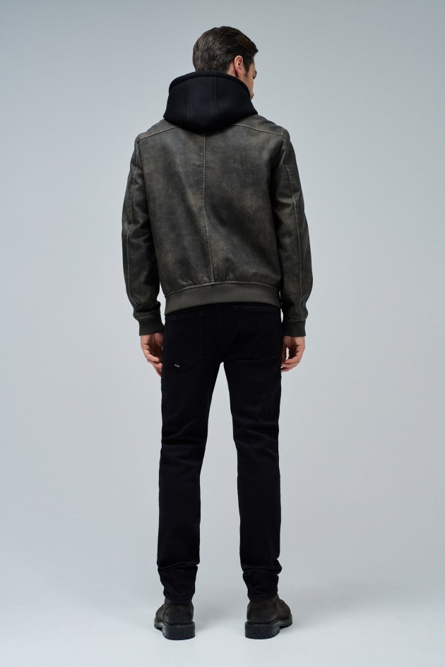 BOMBER JACKET WITH HOOD