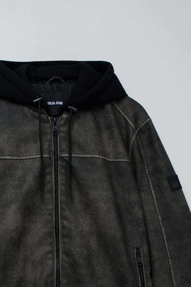 BOMBER JACKET WITH HOOD