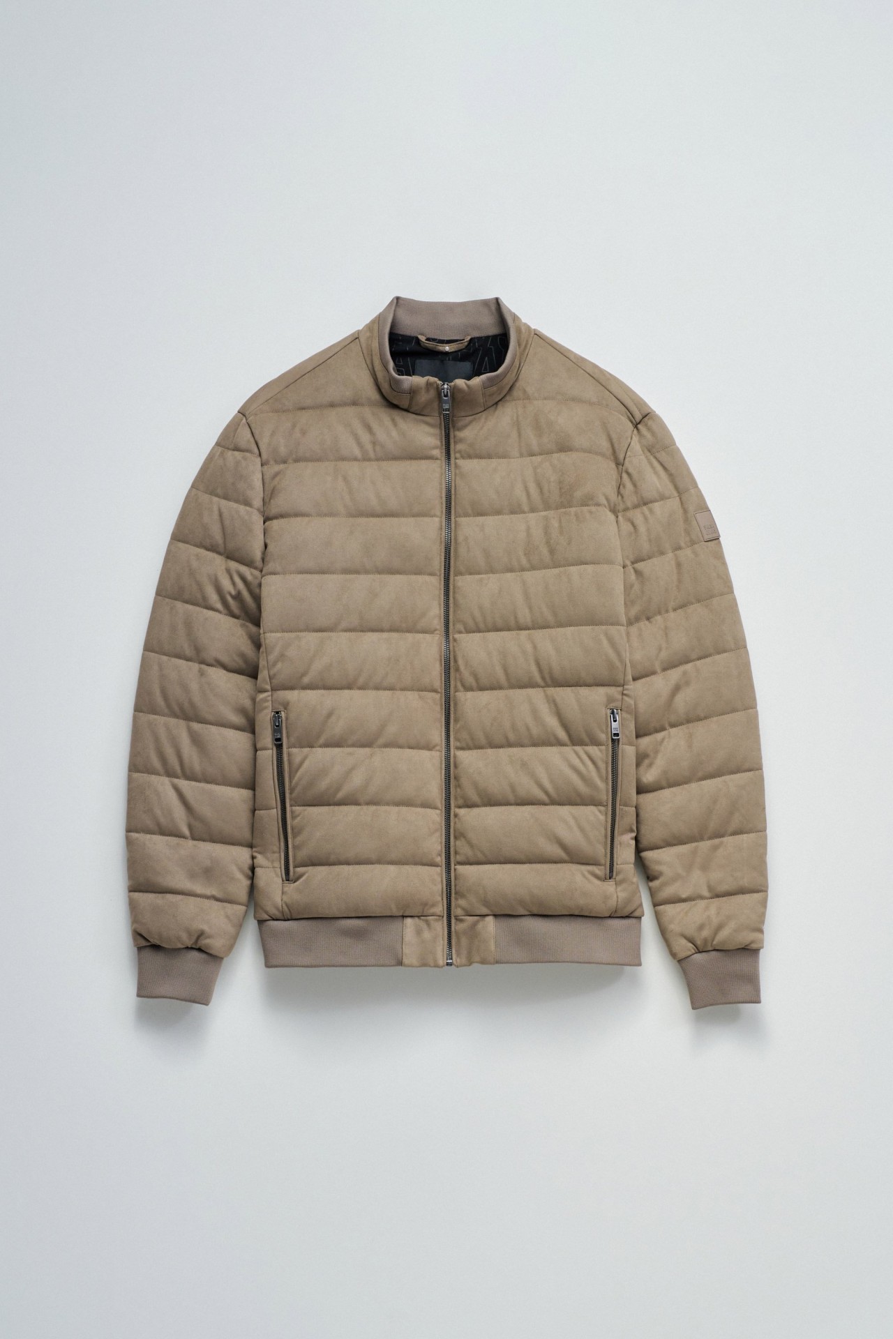 CASACO PUFFER EM SUEDE