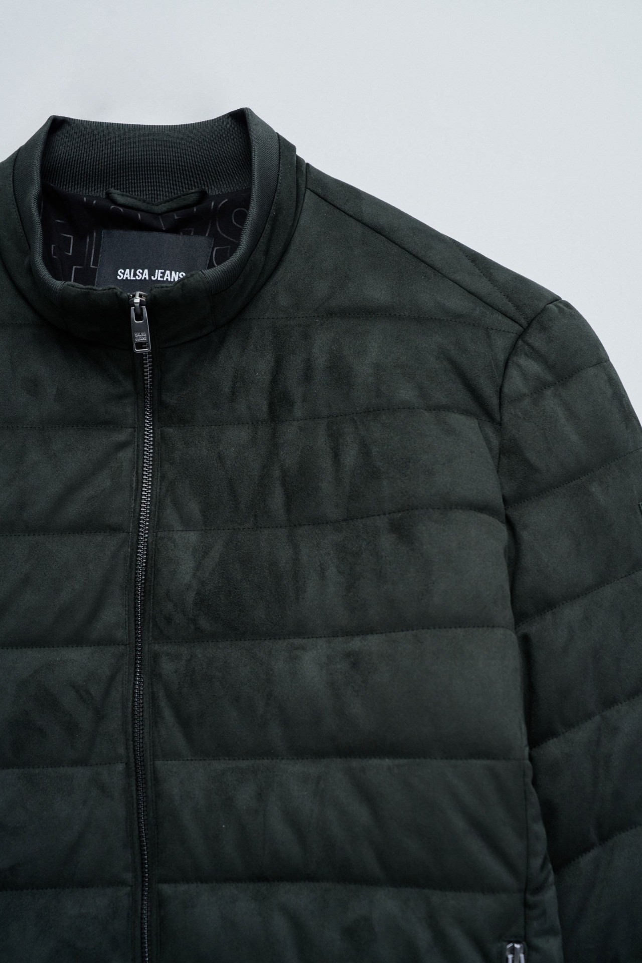 CASACO PUFFER EM SUEDE