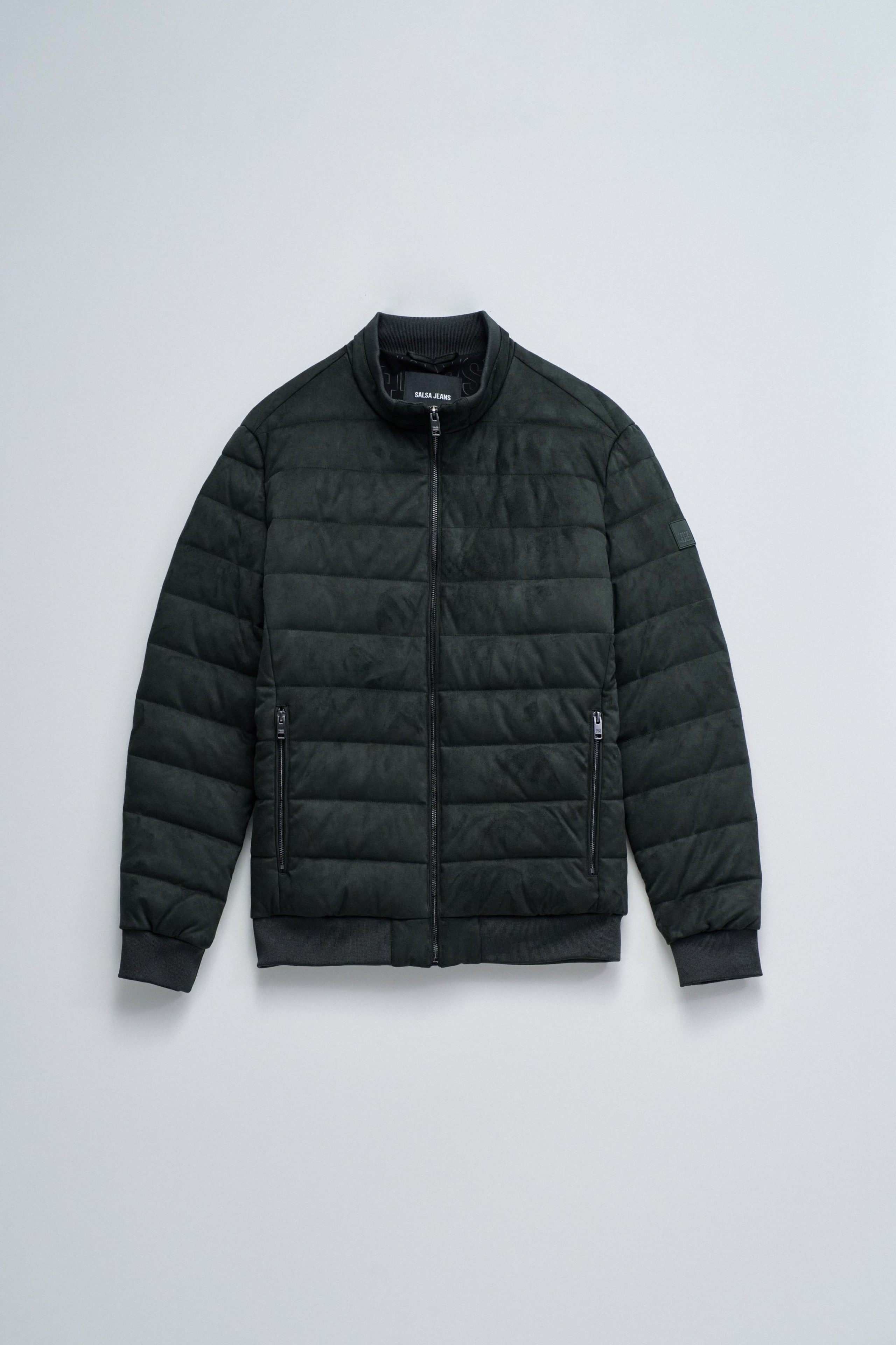 CASACO PUFFER EM SUEDE