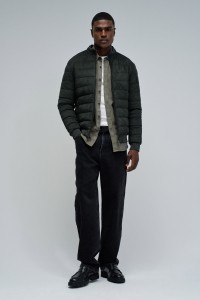 CASACO PUFFER EM SUEDE CASACO PUFFER EM SUEDE