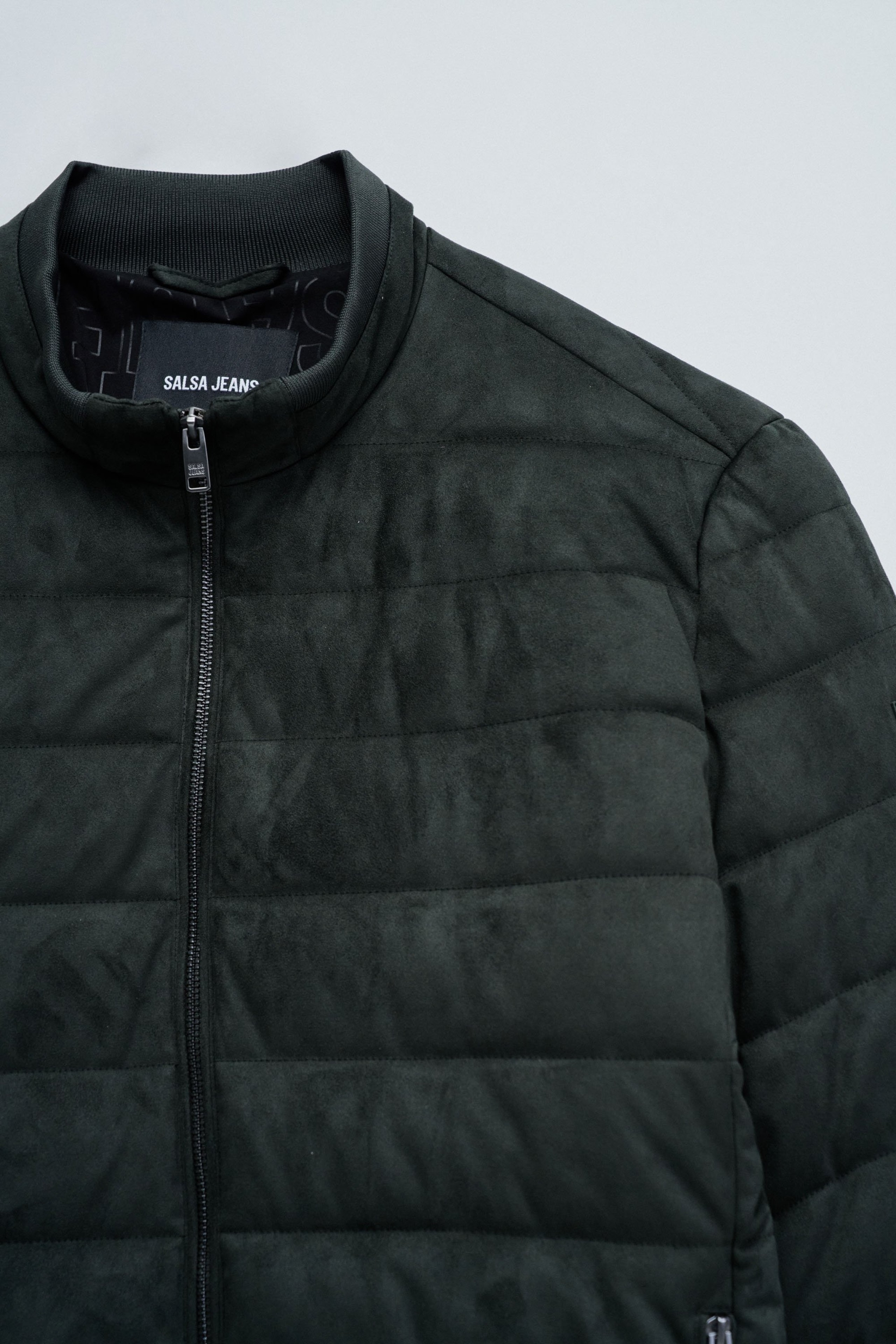 CASACO PUFFER EM SUEDE