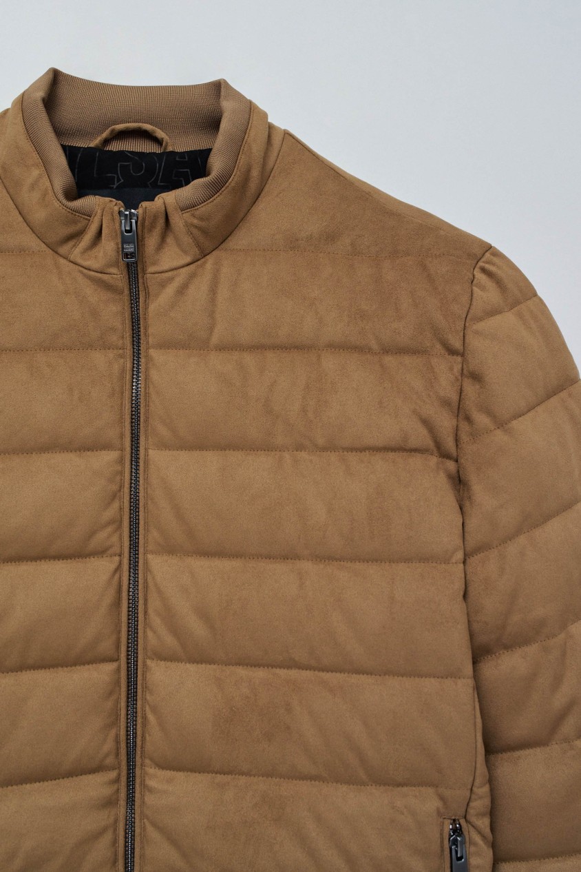 PUFFER JACKE AUS WILDLEDER