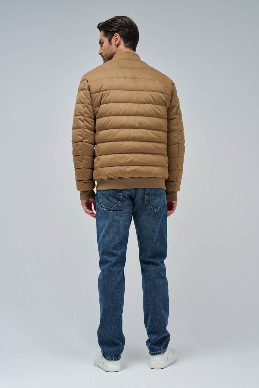 PUFFER JACKE AUS WILDLEDER