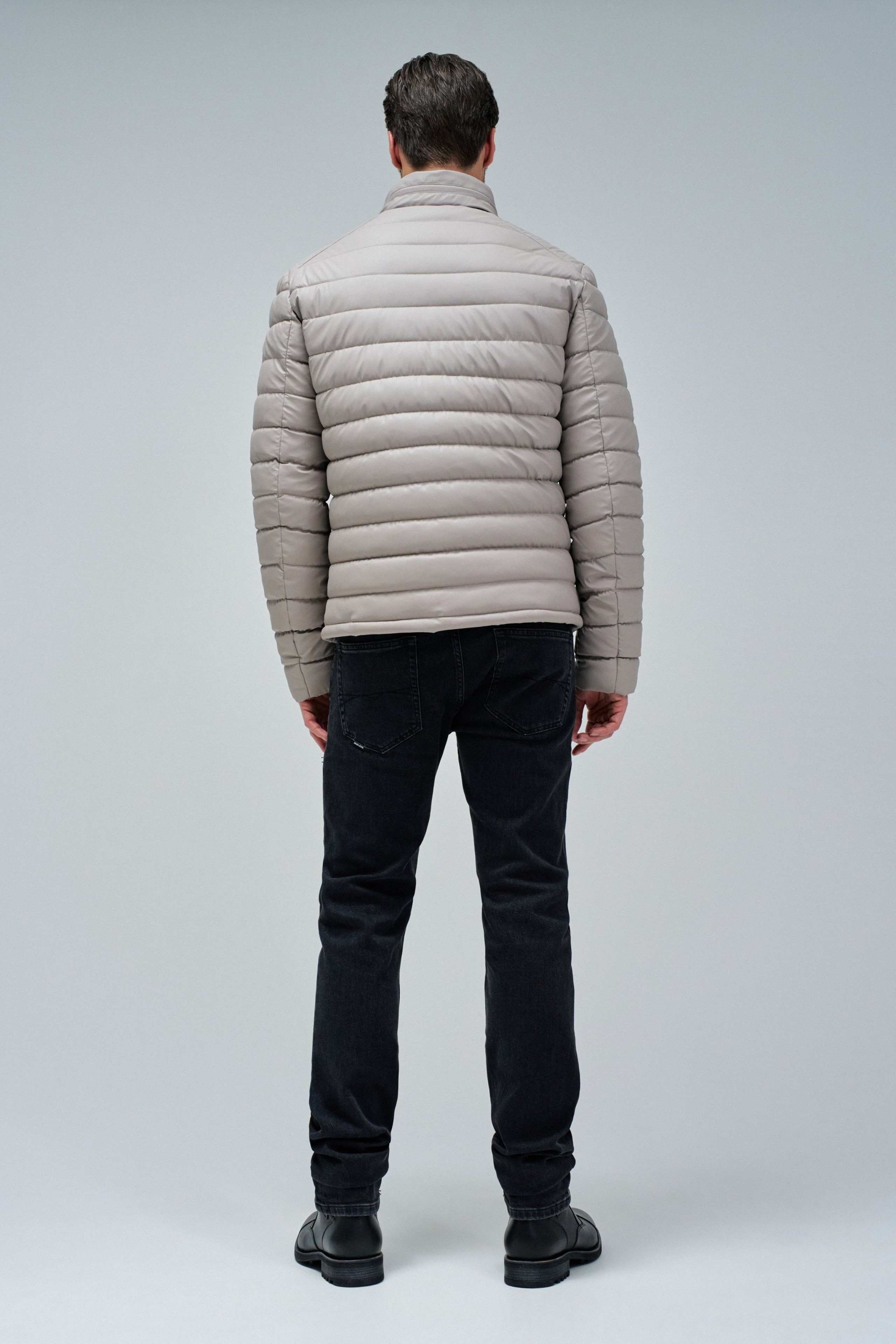 CHAQUETA ACOLCHADA EFECTO PIEL