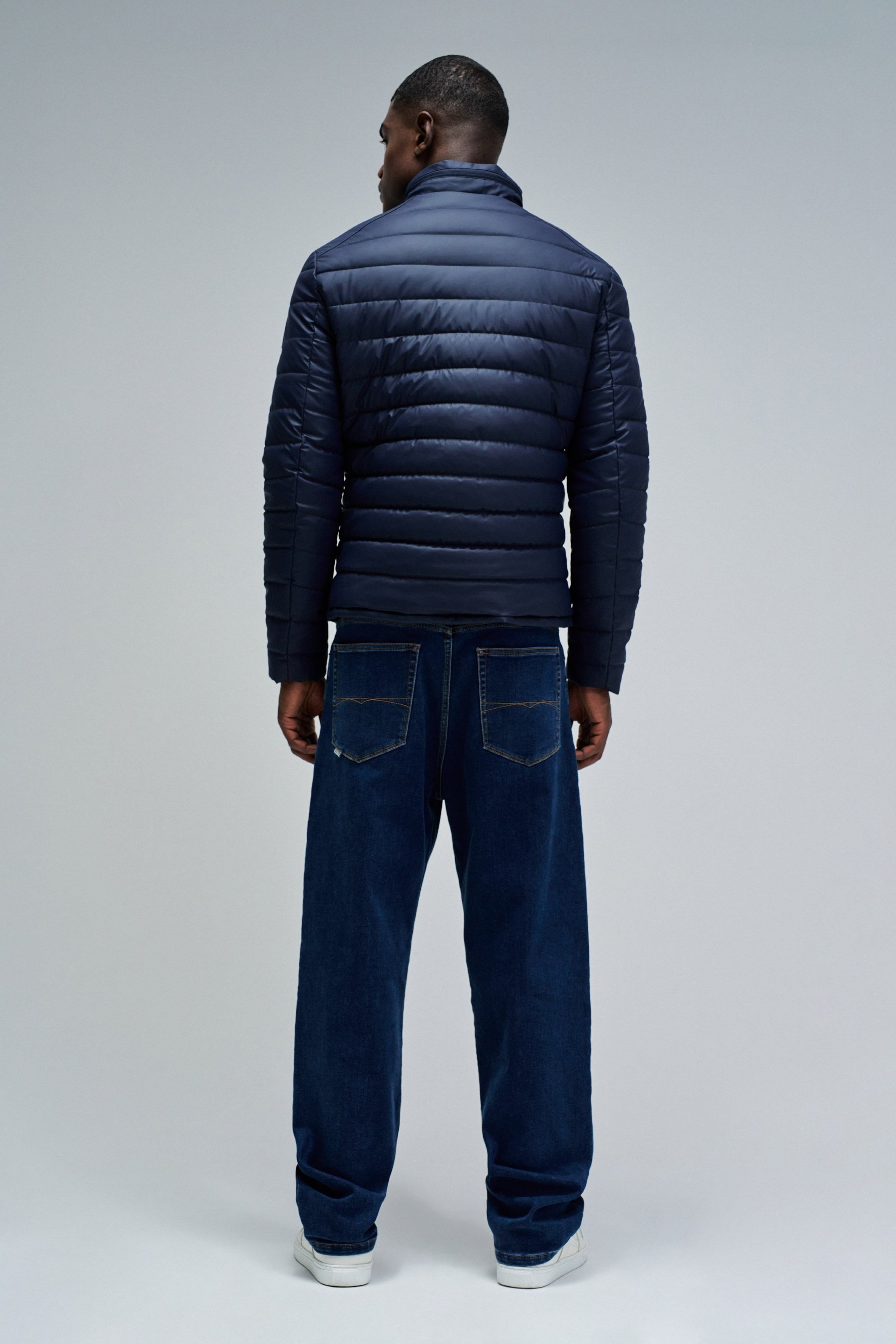 PUFFER JACKET LEATHER EFFECT
