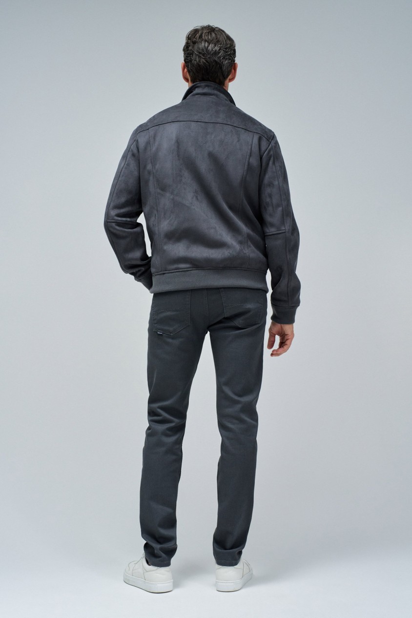 CASACO BOMBER EM SUEDE