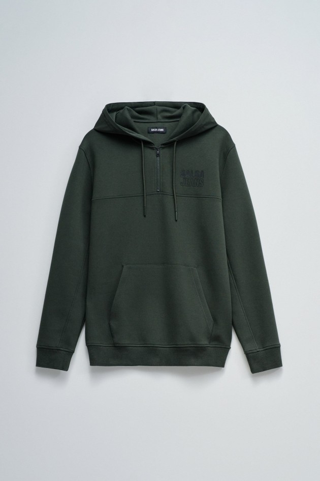 VESTE À CAPUCHE AVEC FERMETURE ÉCLAIR
