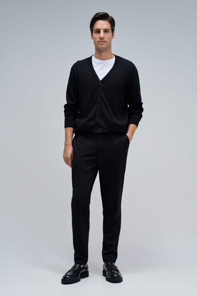 SLIM FIT JOGGERS TROUSERS IN FABRIC
