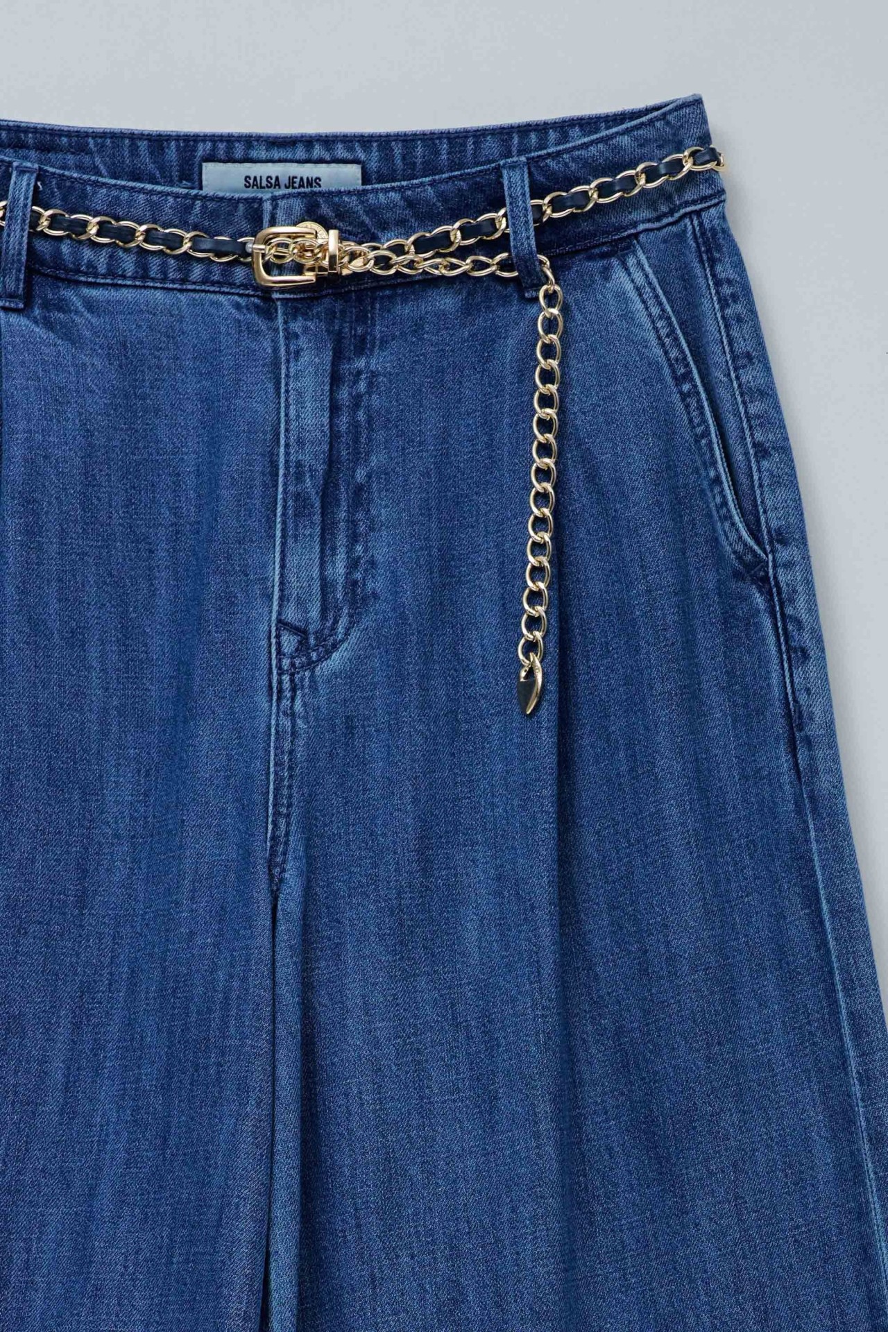 PANTALONES PALAZZO EN LIGHTDENIM