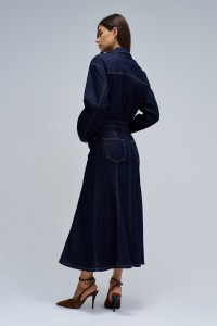 VESTIDO MIDI EM DENIM