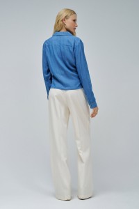 BLUSA EM LIGHTDENIM