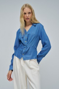 BLUSA EM LIGHTDENIM