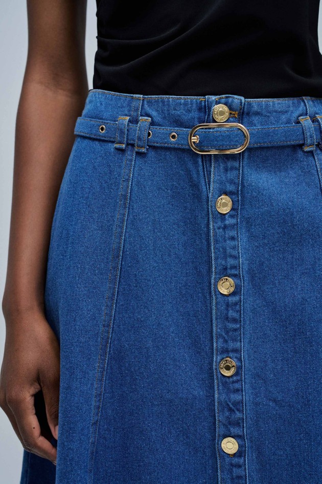JUPE MIDI EN JEAN