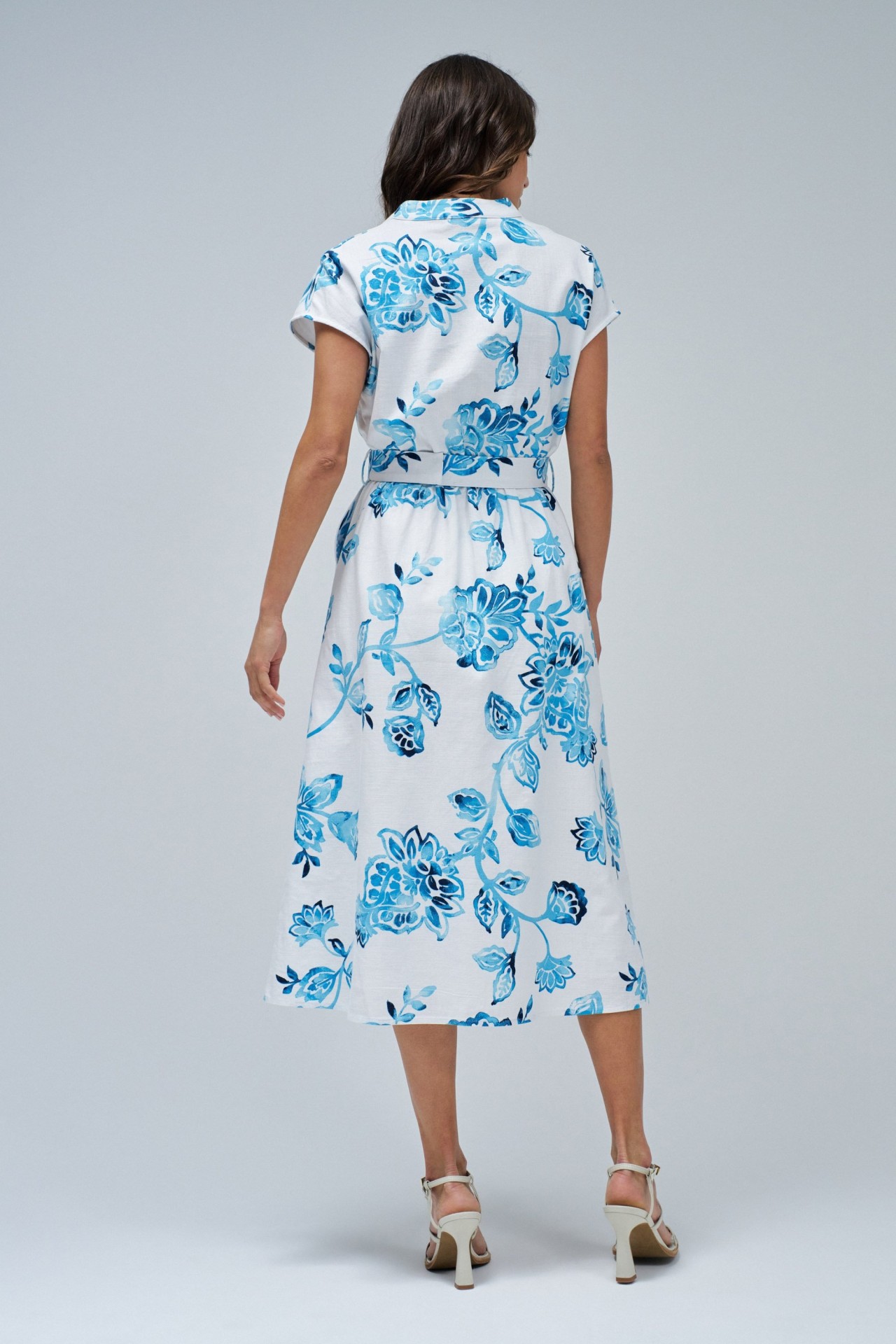 SHIRT DRESS WITH FLORAL PRINT