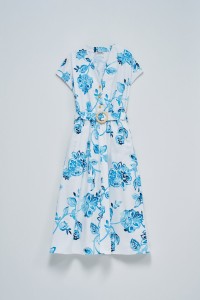 SHIRT DRESS WITH FLORAL PRINT SHIRT DRESS WITH FLORAL PRINT
