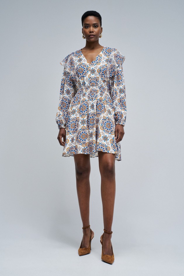 ROBE COURTE À MOTIF