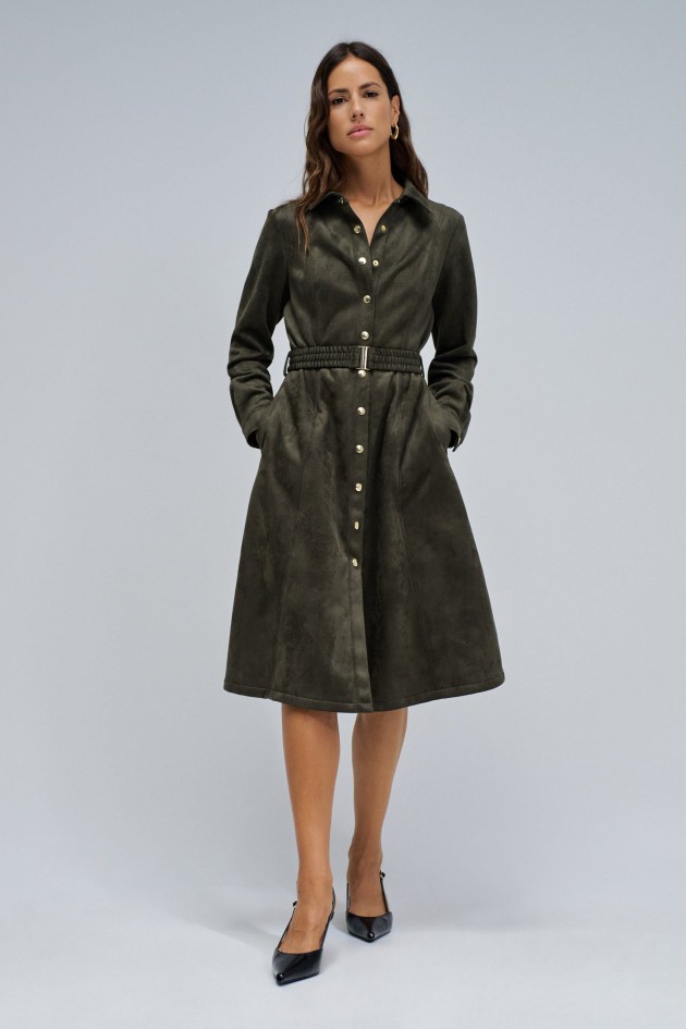 MIDI SUEDE DRESS