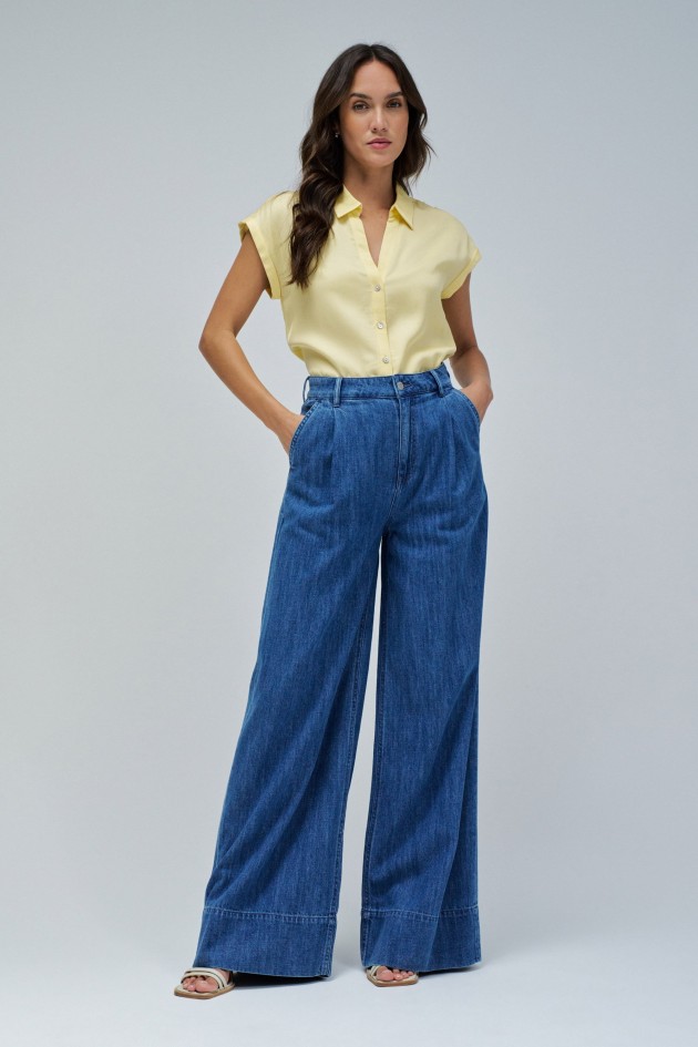 PLAIN FLUID BLOUSE