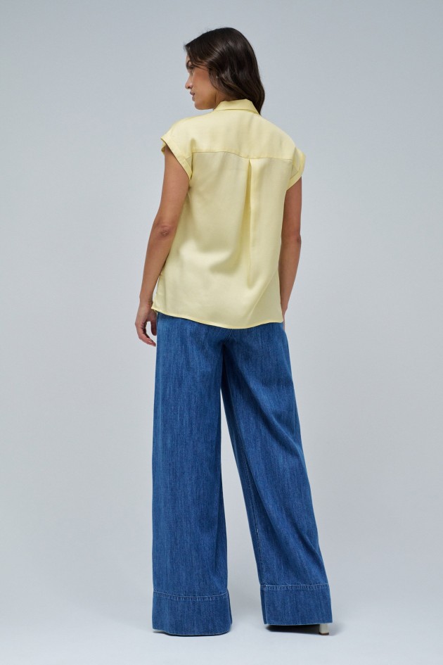 PLAIN FLUID BLOUSE