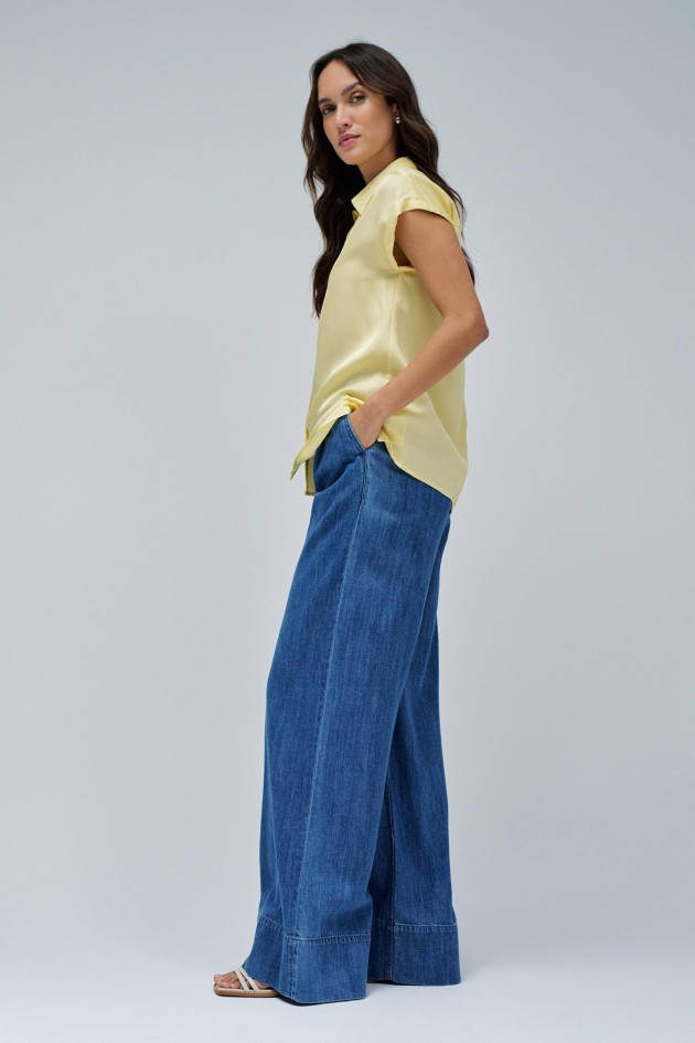PLAIN FLUID BLOUSE