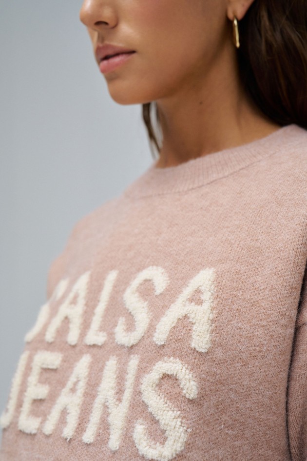 PULL EN MAILLE AVEC LOGO