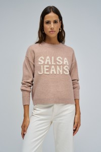 KNIT SWEATER WITH BRADING