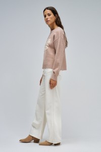 KNIT SWEATER WITH BRADING