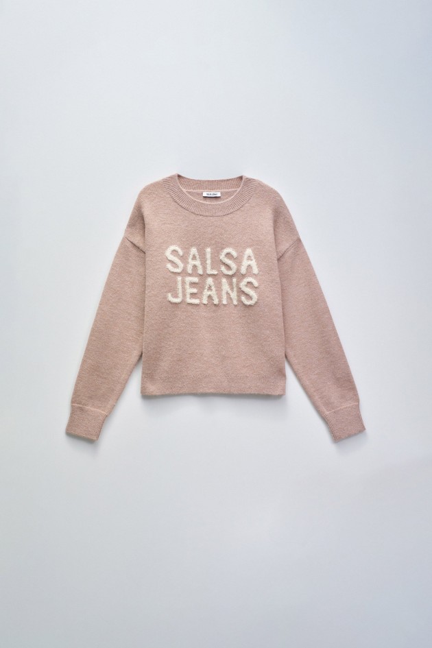 PULL EN MAILLE AVEC LOGO