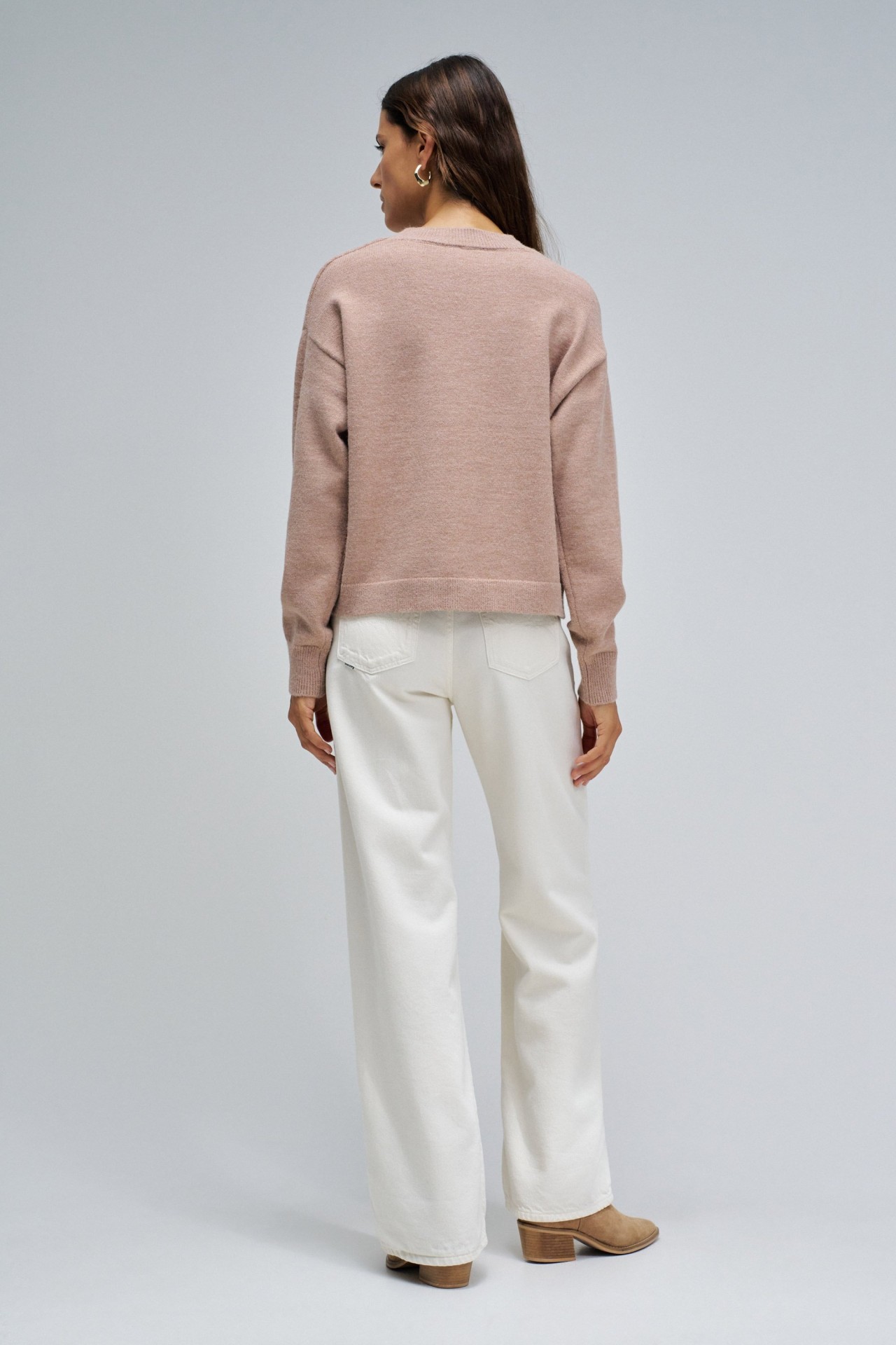 KNIT SWEATER WITH BRADING