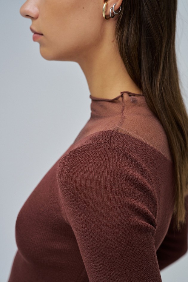 SWEATER WITH TRANSPARENCY