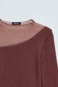 SWEATER WITH TRANSPARENCY